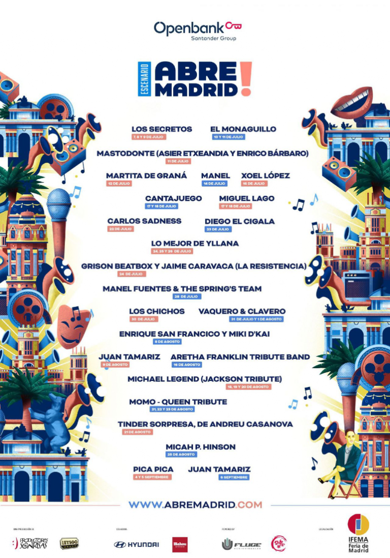 Abre Madrid, espectáculos al aire libre en IFEMA Conciertos Madrid