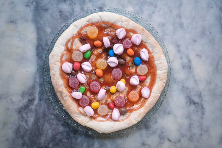 Las tentadoras pizzas dulces de Occhiali