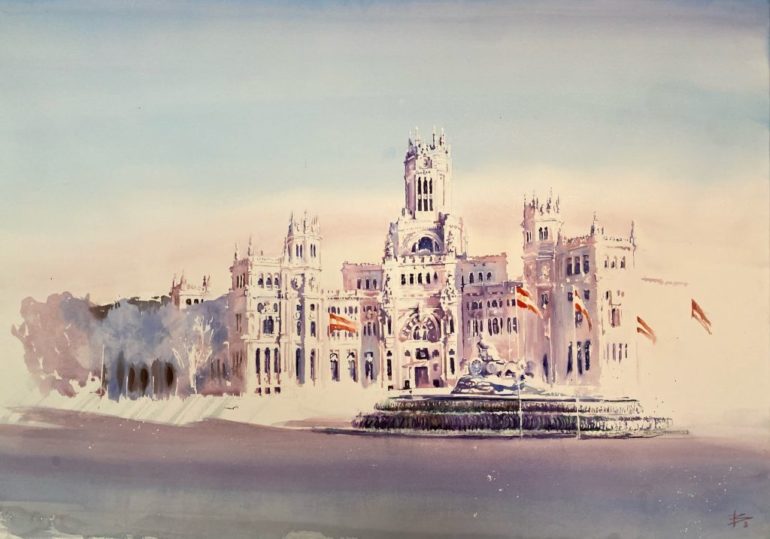 Atardeceres de acuarela en Tras el cristal, la última exposición de Beatriz Bartolomé