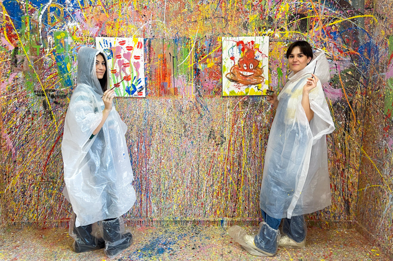 Salpicarte, el estudio de pintura donde lanzar colores a un lienzo en blanco