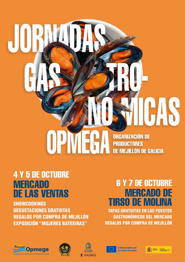 OPMEGA, la Organización de Productores de Mejillón de Galicia, va a celebrar las Jornadas Gastronómicas del Mejillón