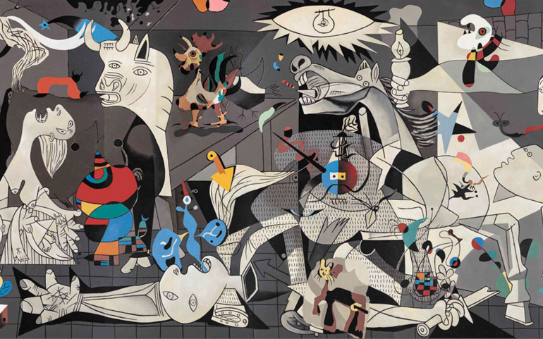 Miró visita el estudio de Picasso en esta reinterpretación artística