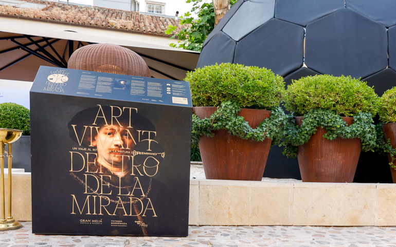 instalación Dentro de la Mirada Art Vivant en el Hotel Palacio de los duques