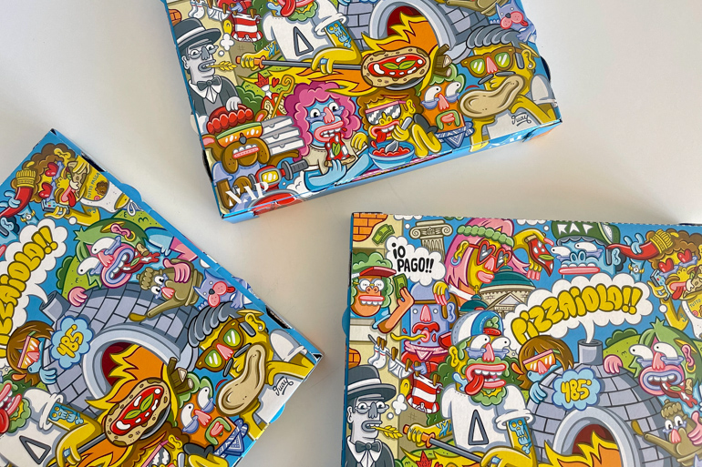 Estas cajas para pizzas son auténticas obras de arte y están en NAP